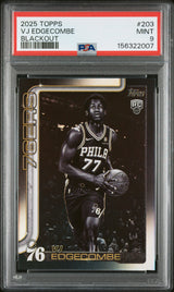 2025-26 Topps #203 VJ Edgecombe Blackout PSA 9