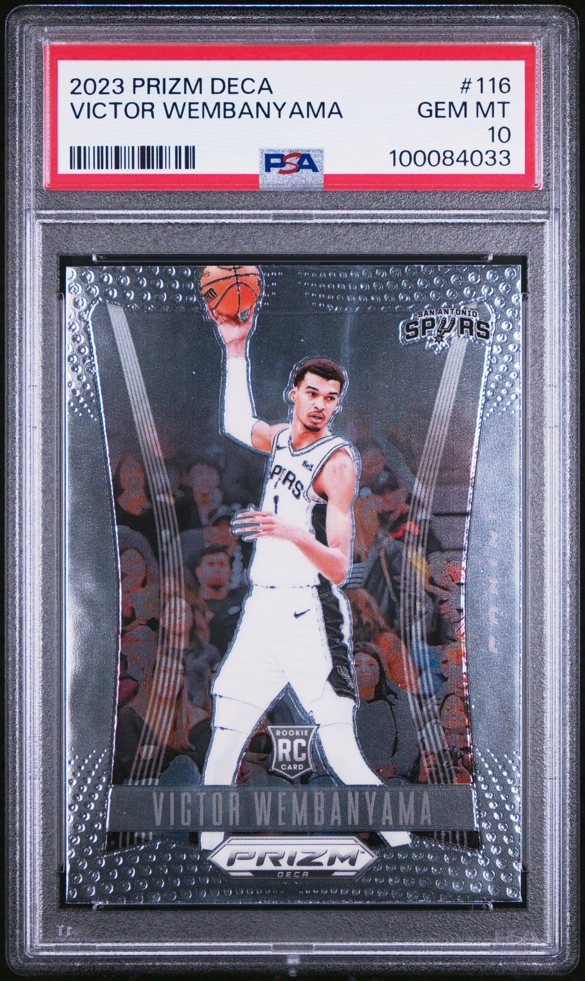 2023-24 Panini Prizm Deca #116 Victor Wembanyama PSA 10
