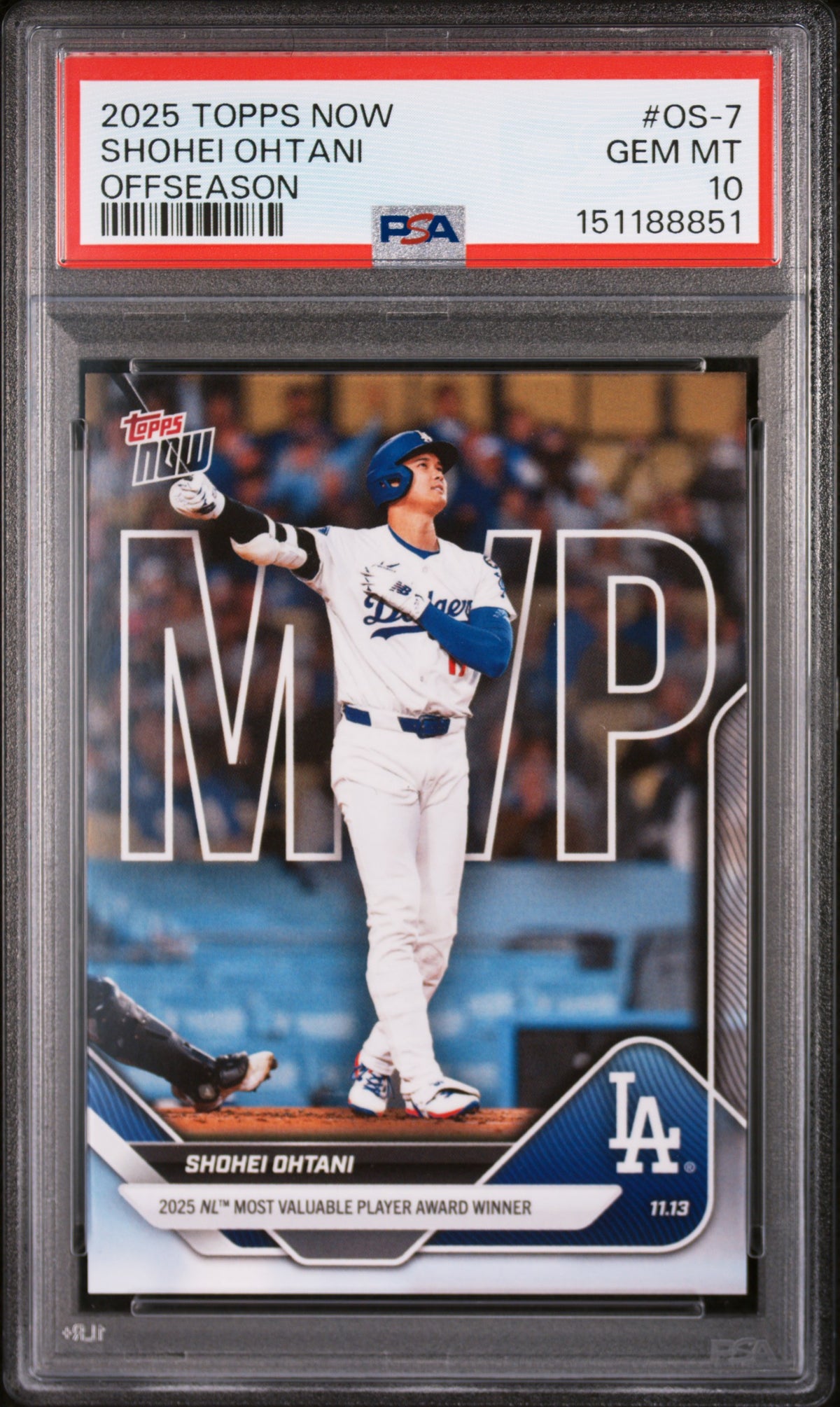 2025-26 Topps Now Off-Season #OS-7 Shohei Ohtani PSA 10