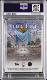 2025 Topps Motif #SLS-VW Victor Wembanyama Still Life Signatures PSA 10 #/25