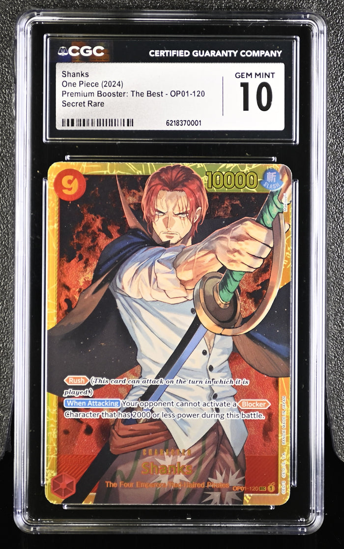 Premium Booster -The Best- #OP01-120 Shanks (OP01-120) (Reprint) CGC 10