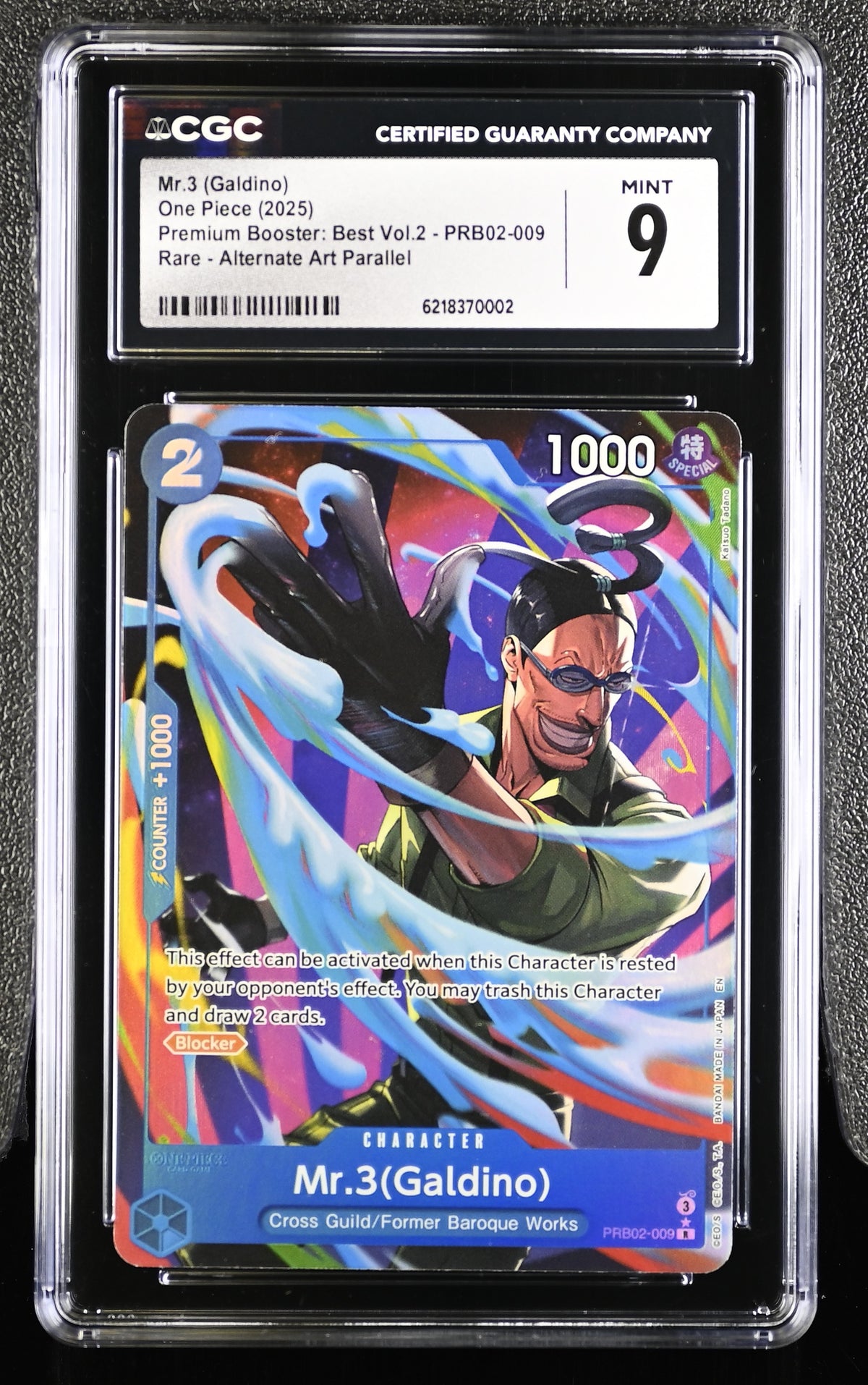 Premium Booster -The Best- Vol. 2 #PRB02-009 Mr.3(Galdino) CGC 9