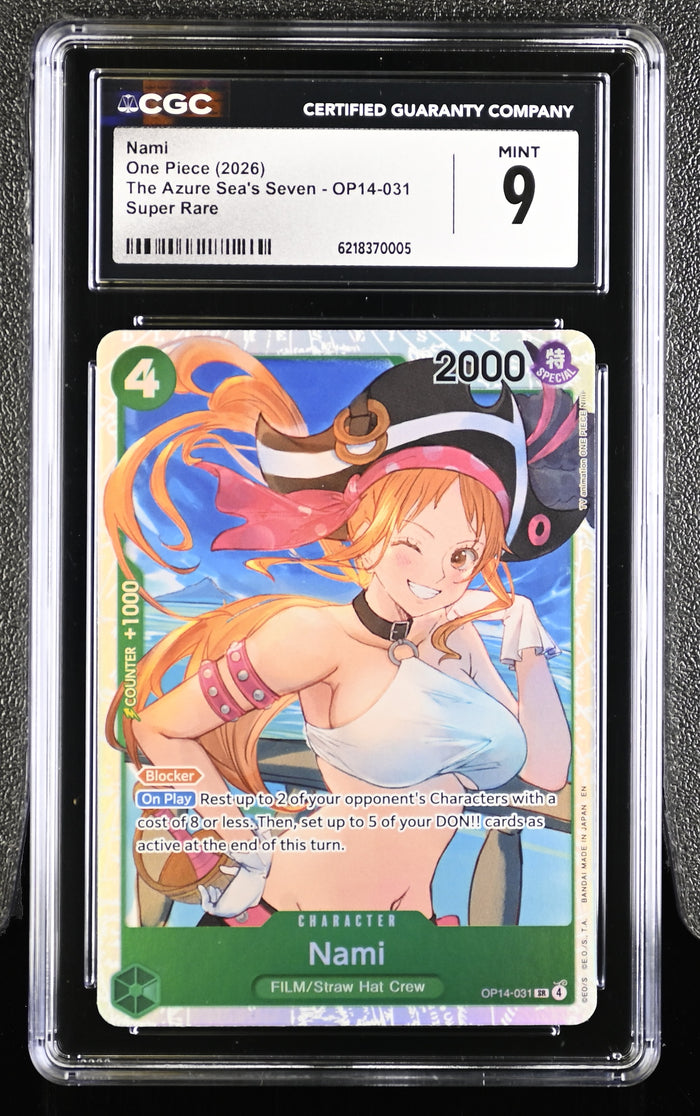 The Azure Sea's Seven #OP14-031 Nami CGC 9