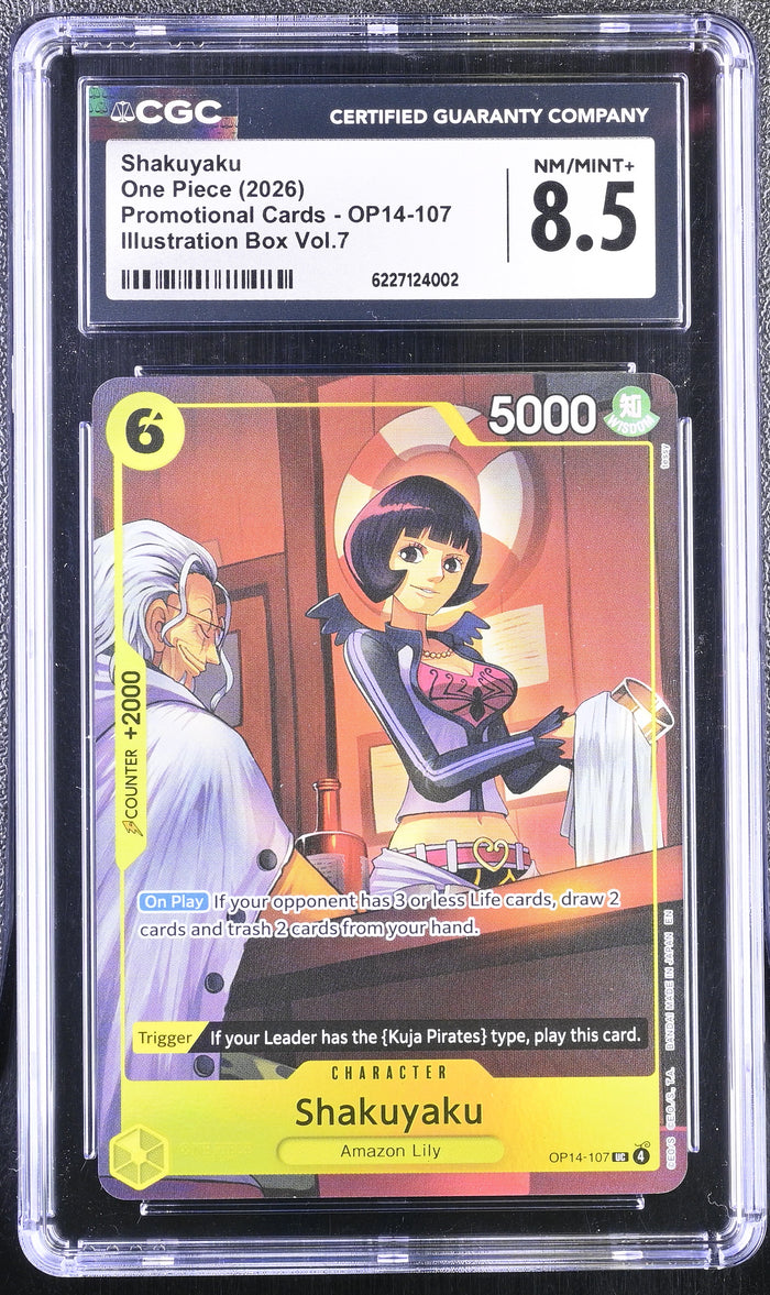One Piece OP14-107 Shakuyaku Illustration Box Vol 7 CGC 8.5