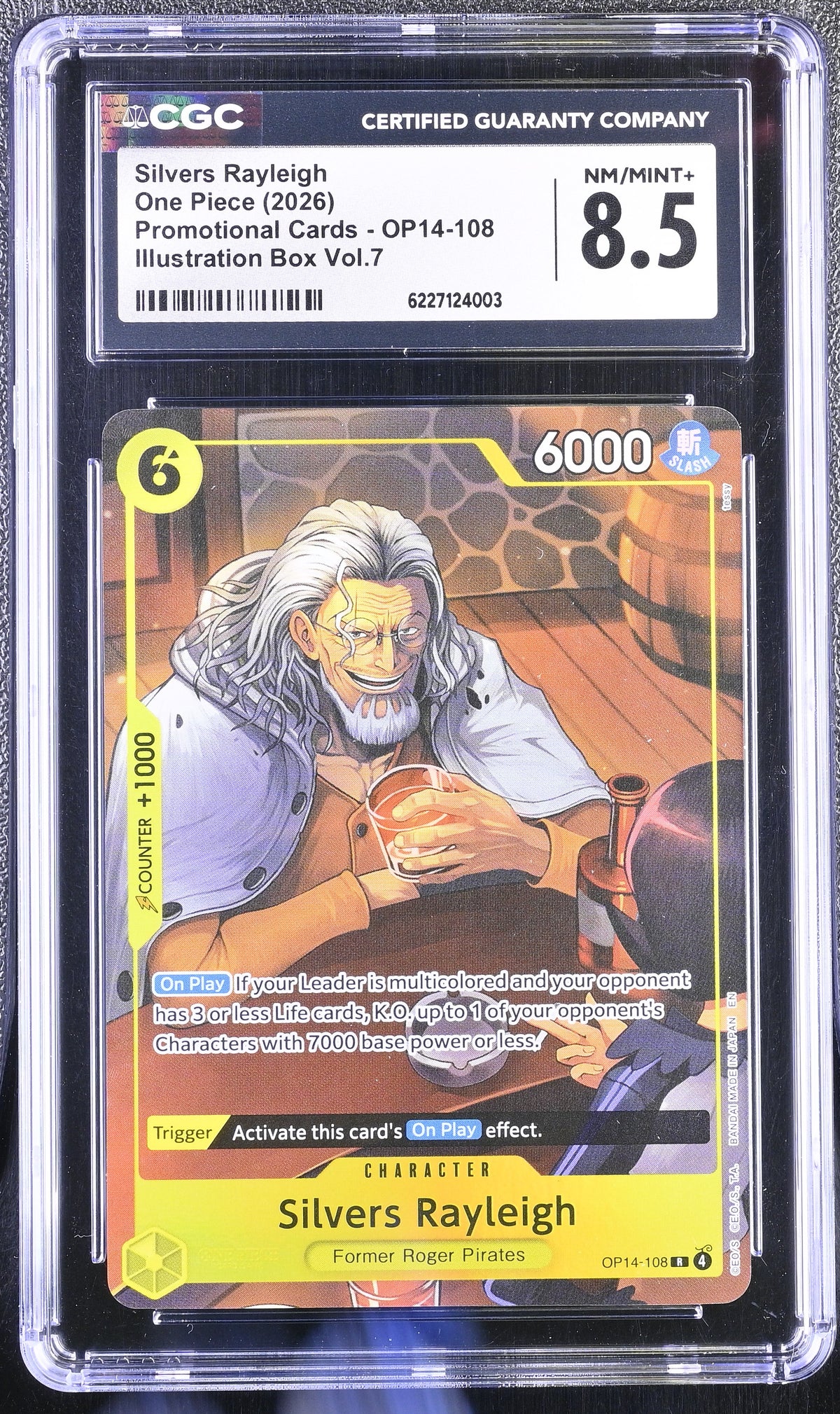 One Piece Promo OP14-108 Silvers Rayleigh Illus Box Vol 7 CGC 8.5