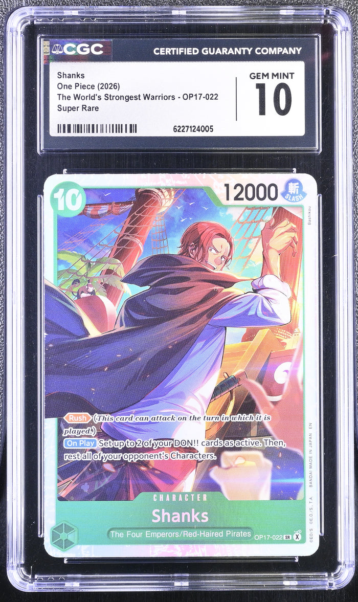 The World's Strongest Warriors #OP17-022 Shanks (022) CGC 10
