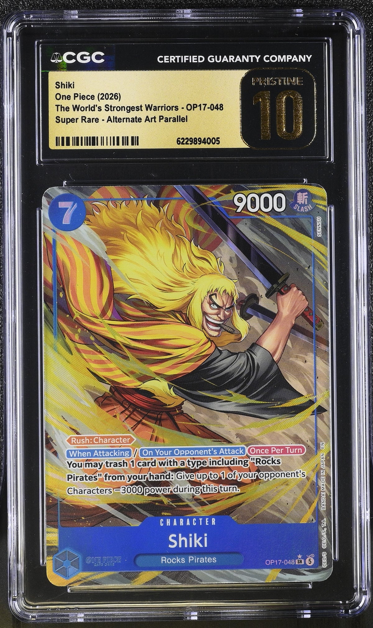 The World's Strongest Warriors #OP17-048 Shiki (048) (Alternate Art) CGC 10