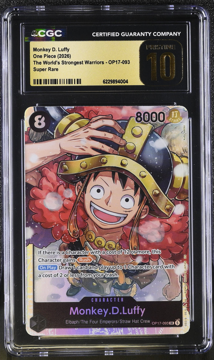 The World's Strongest Warriors #OP17-093 Monkey.D.Luffy (093) CGC 10