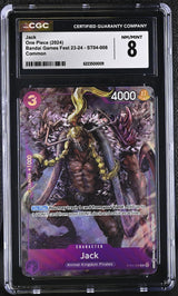 One Piece Card Game Promo ST04-008 Jack Premium Collection Bandai Fest CGC 8