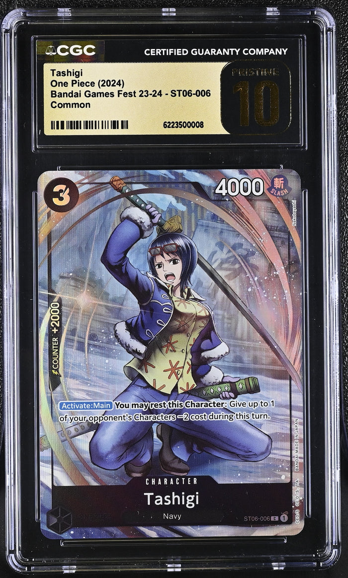 One Piece Card Game ST06-006 Tashigi Bandai Fest 23-24 Promo CGC 10