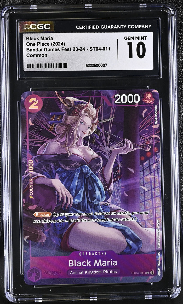 One Piece Promo ST04-011 Black Maria Premium Collection Bandai Fest CGC 10
