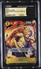 One Piece Promo #OP03-102 Sanji BANDAI GAMES Fest. 23-24 Edition CGC 10