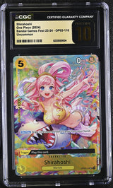 One Piece Promo #OP03-116 Shirahoshi GAMES Fest. 23-24 Edition-) CGC 10