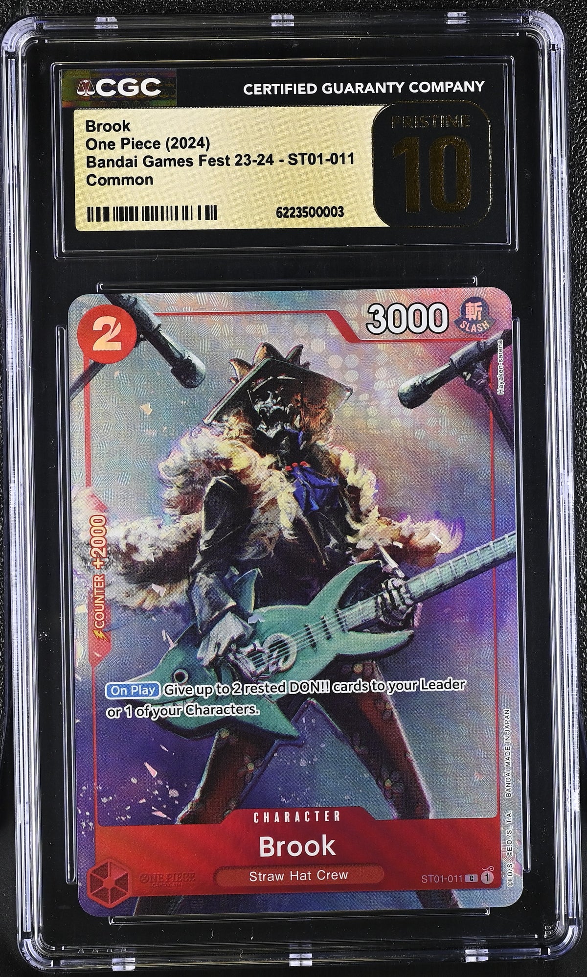 One Piece Promo #ST01-011 Brook GAMES Fest. 23-24 Edition CGC 10