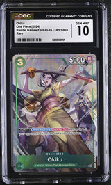 One Piece Promo #OP01-035 Okiku BANDAI GAMES Fest. 23-24 CGC 10