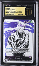 Pillars of Strength #OP03-058 Iceburg (Alternate Art) CGC 10