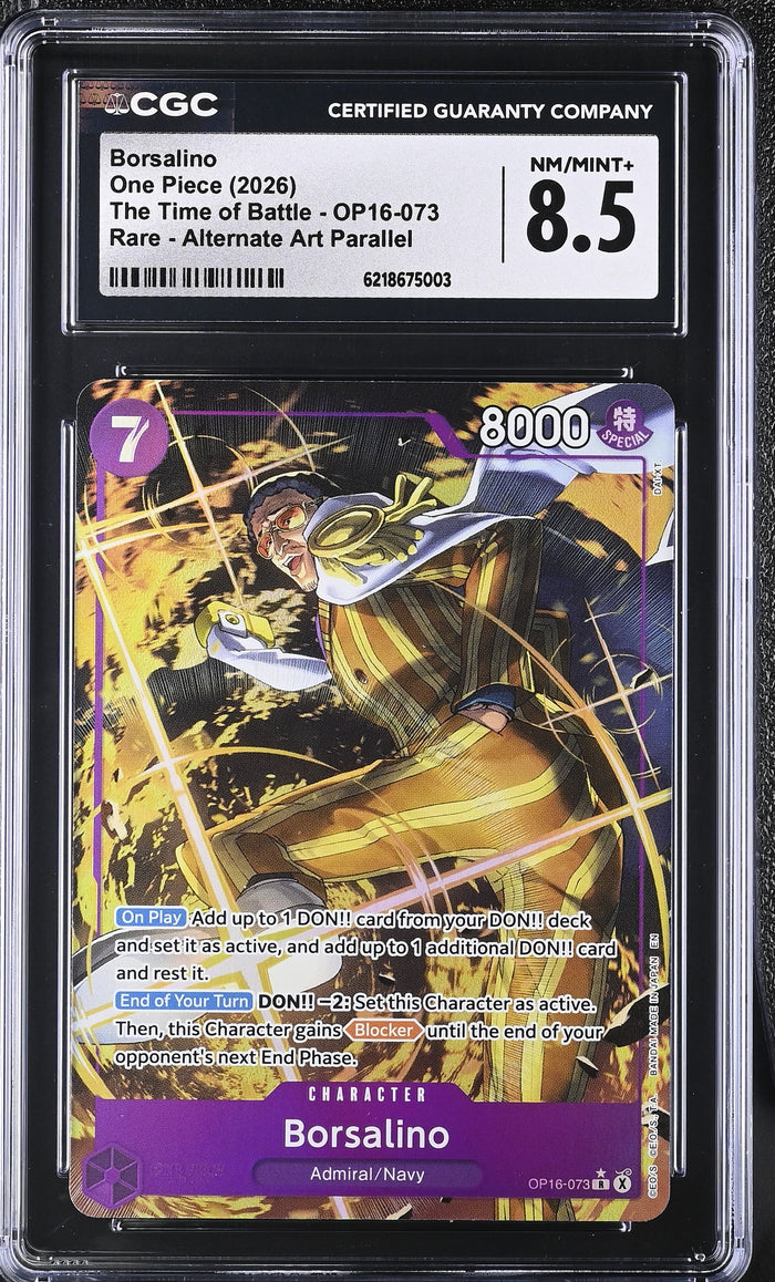 The Time of Battle #OP16-073 Borsalino (Alternate Art) CGC 8.5