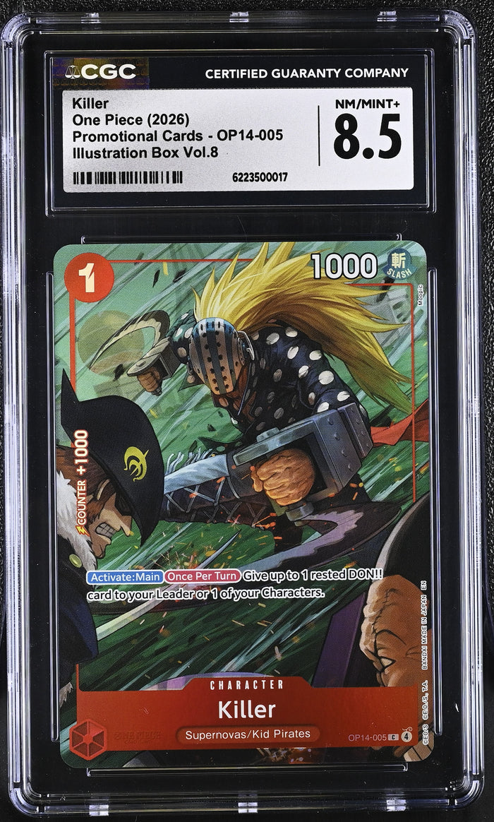 One Piece Promo OP14-005 Killer Illustration Box Vol 8 CGC 8.5