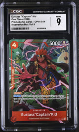One Piece Promo OP14-014 Eustass Captain Kid Illus Box Vol 8 CGC 9