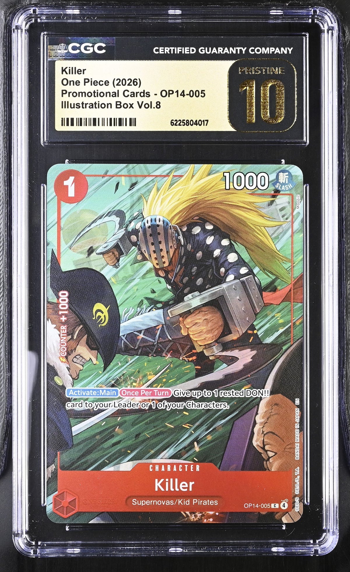 One Piece Card Game Promo OP14-005 Killer Illus Box Vol 8 CGC 10