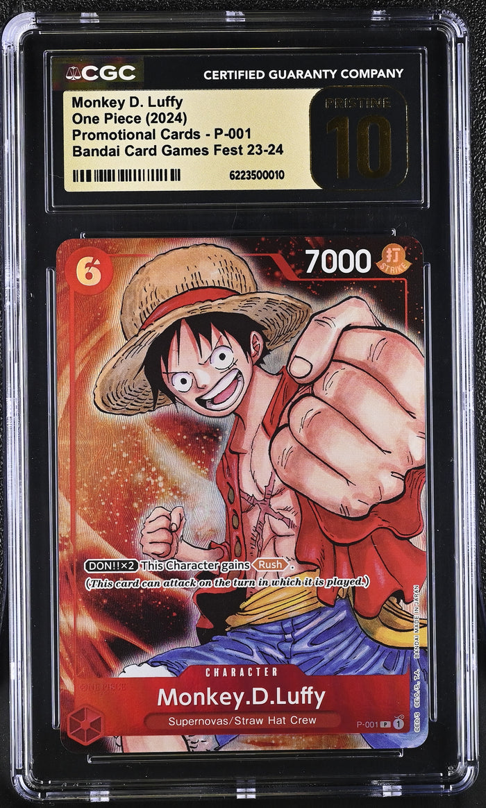 One Piece Promotion Cards #P-001 Monkey.D.Luffy (Promotion Pack 2022) CGC 10