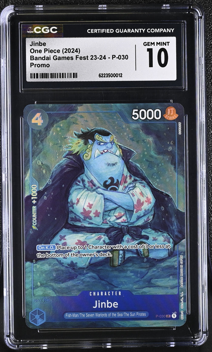 One Piece Promotion Cards #P-030 Jinbe (CS 2023 Event Pack) CGC 10