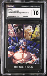 The World's Strongest Warriors DON!! Card (Alternate Art) (Rocks) CGC 10