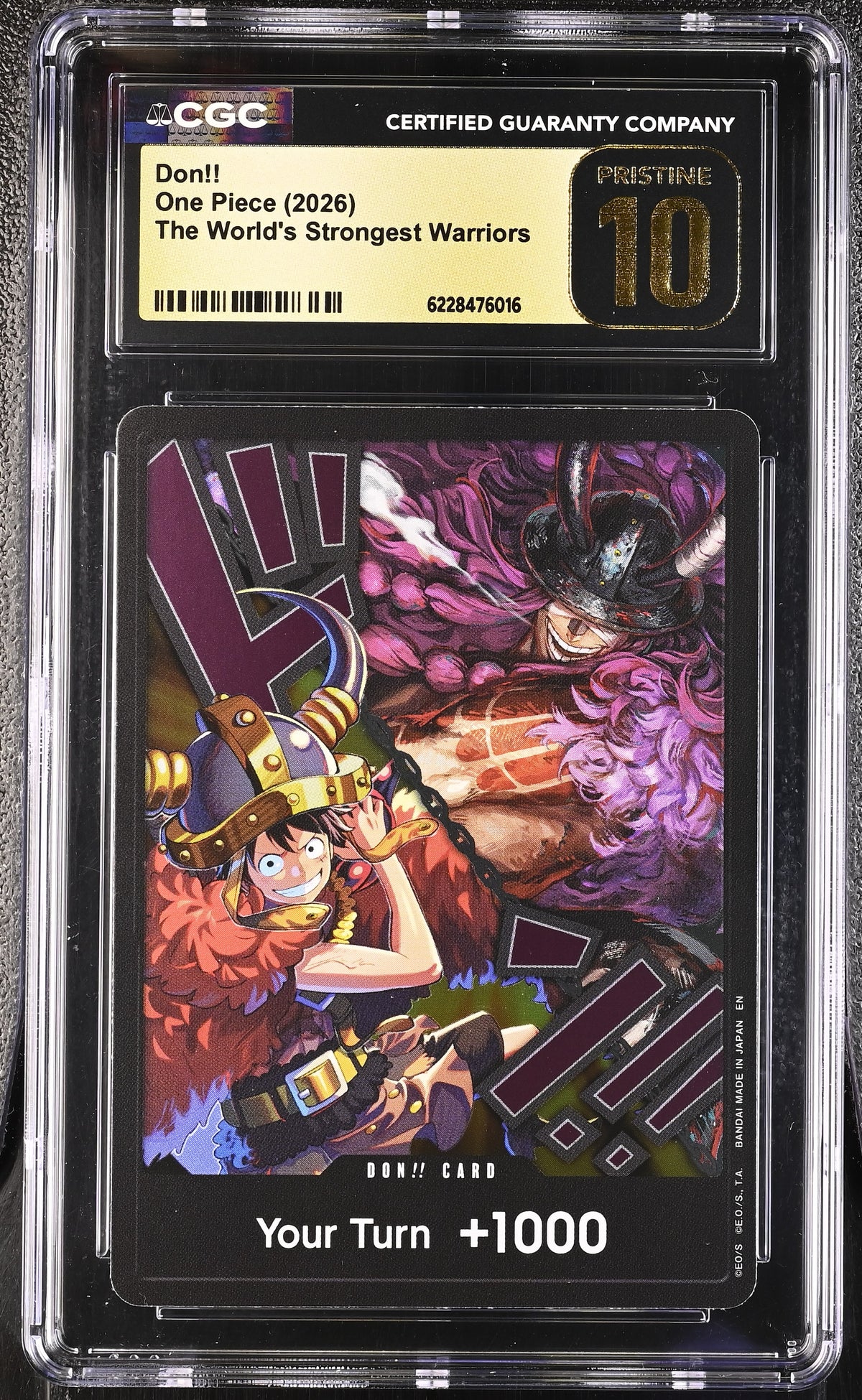 The World's Strongest Warriors DON!! Card (Alternate Art) (Luffy and Loki)CGC 10