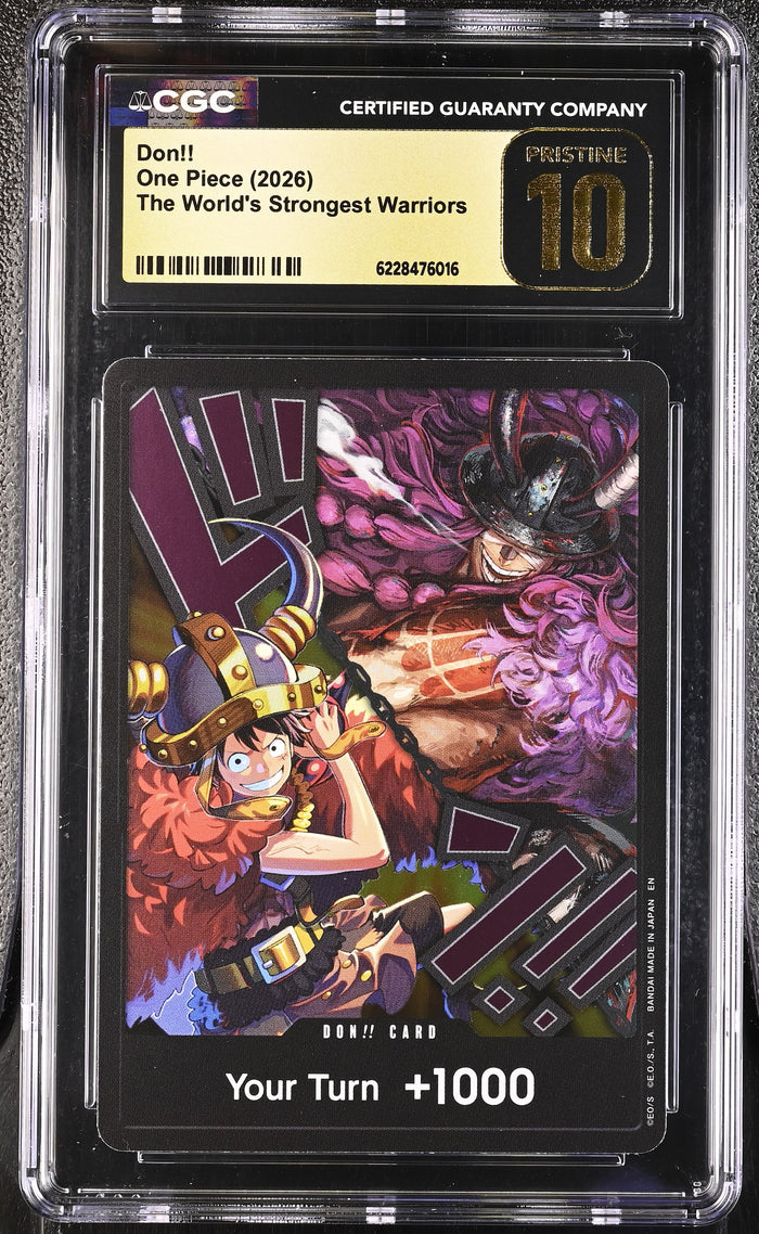 The World's Strongest Warriors DON!! Card (Alternate Art) (Luffy and Loki)CGC 10
