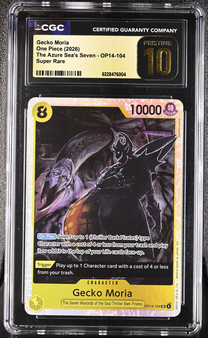 The Azure Sea's Seven #OP14-104 Gecko Moria CGC 10
