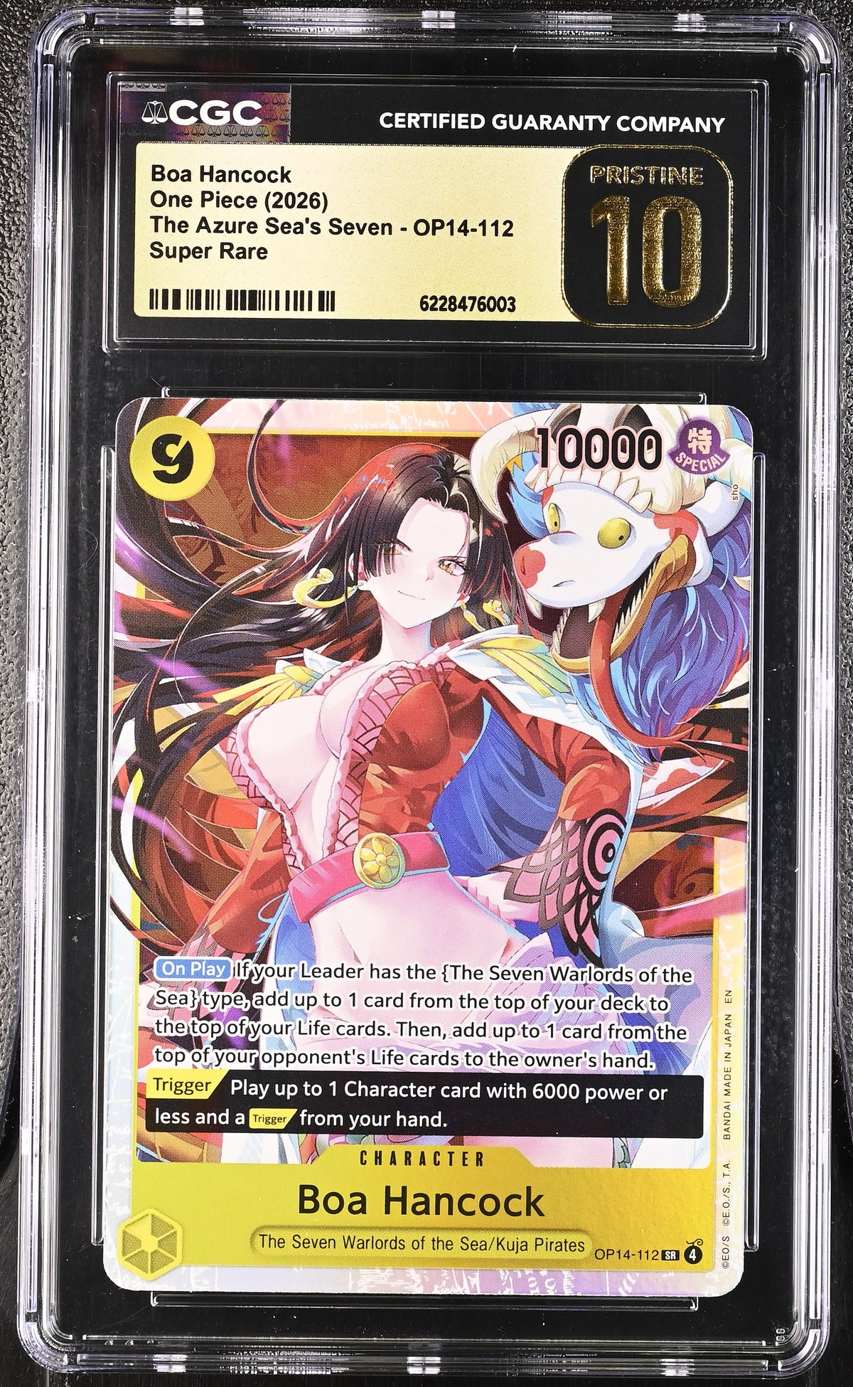 The Azure Sea's Seven #OP14-112 Boa Hancock CGC 10