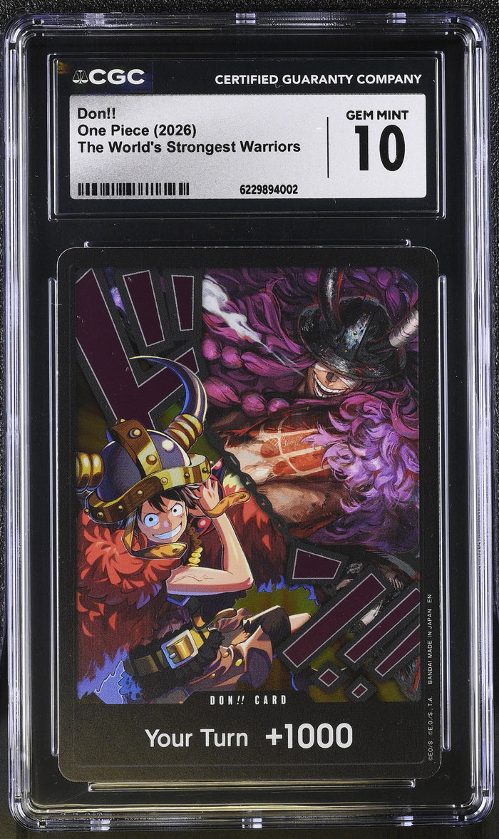 The World's Strongest Warriors DON!! Card (Alternate Art) (Luffy and Loki)CGC 10