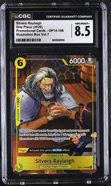 One Piece #OP14-108 Silvers Rayleigh CGC 8.5 Promo Box Vol 7
