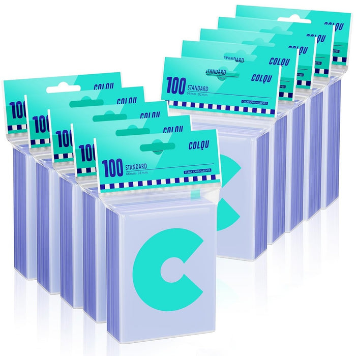 COLQU Standard Clear Card Sleeves - 100 Count