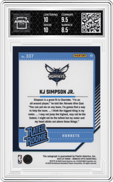 2024-25 Donruss Optic Rtd.Rke.Sig. #337 Kj Simpson Jr. Arena Club 9