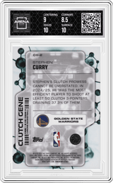 2025-26 Topps Chrome Clutch Gene #CG-2 Stephen Curry Arena Club 9