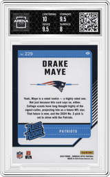 2024 Donruss Optic Rated Rookie #229 Drake Maye Arena Club 8.5