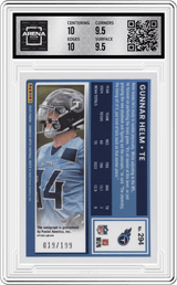 2025 Donruss Optic Rtd.Rke.Auto Holo / 199 #294 Gunnar Helm Arena Club 10