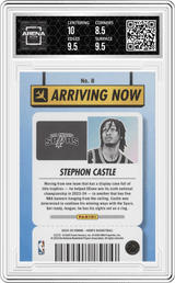 2024-25 Panini NBA Hoops Arriving Now Holo #8 Stephon Castle Arena Club 9