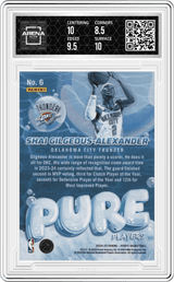 2024-25 Panini NBA Hoops Pure Players #6 Shai Gilgeous-Alexander Arena Club 9
