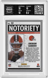 2025 Panini Mosaic Notoriety #13 Shedeur Sanders Arena Club 9