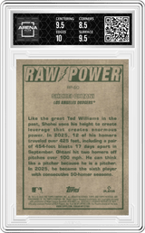 2026 Topps Heritage Raw Power #RP-SO Shohei Ohtani Arena Club 9