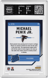 2024 Donruss Optic Rated Rookie Hyper Blue #279 Michael Penix Jr. Arena Club 8.5
