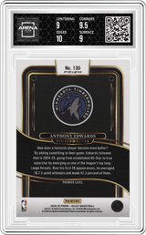 2024-25 Panini Select Pre.Lvl. Red Wave #130 Anthony Edwards Arena Club 9.5