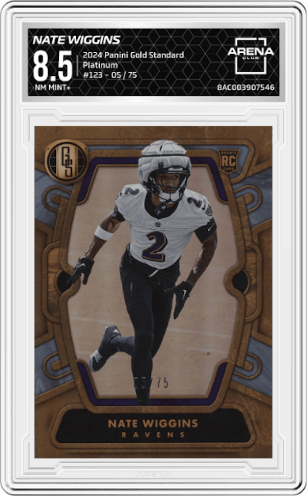 2024 Panini Gold Standard Platinum / 75 #123 Nate Wiggins Arena Club 8.5