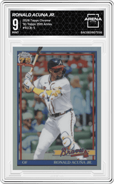 2026 Topps Chrome '91 Topps 35th Anniv. #91CB-5 Ronald Acuna Jr. Arena Club 9