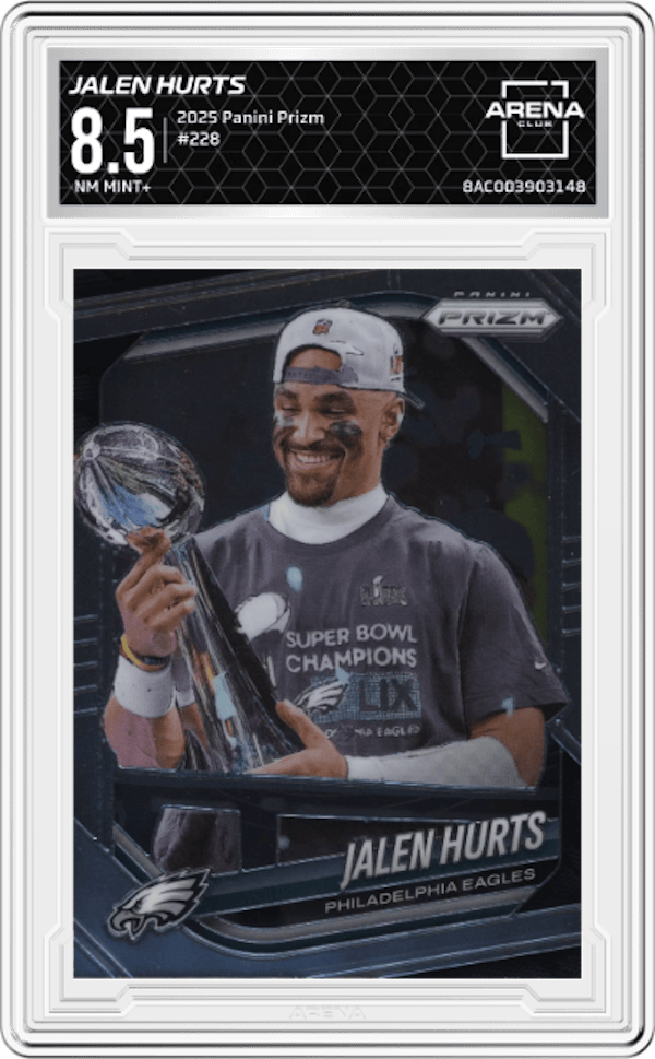 2025 Panini Prizm #228 Jalen Hurts Arena Club 8.5