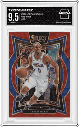 2024-25 Panini Select Red Wave #20 Tyrese Maxey Arena Club 9.5