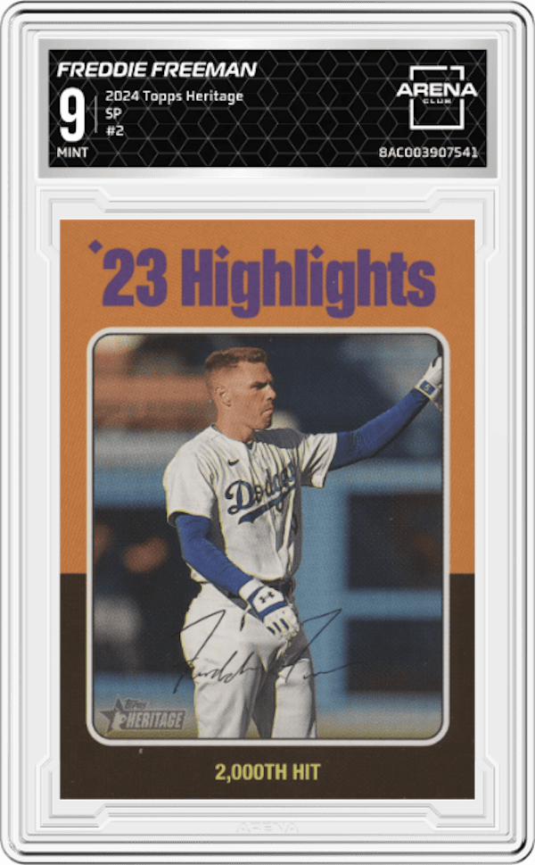 2024 Topps Heritage SP #2 Freddie Freeman Arena Club 9