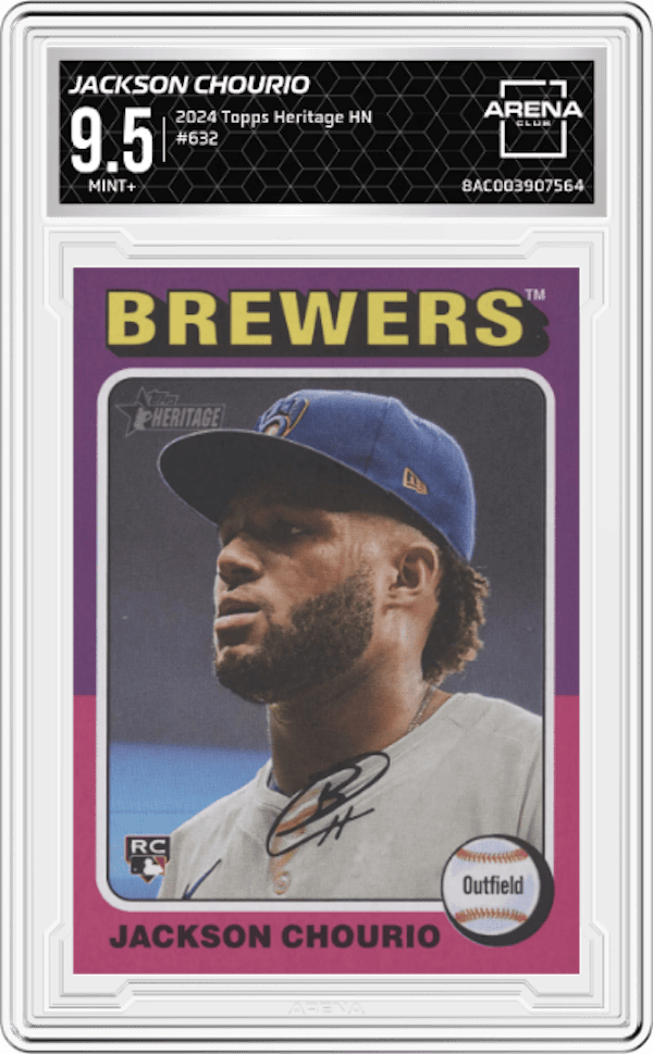 2024 Topps Heritage High Number #632 Jackson Chourio Arena Club 9.5
